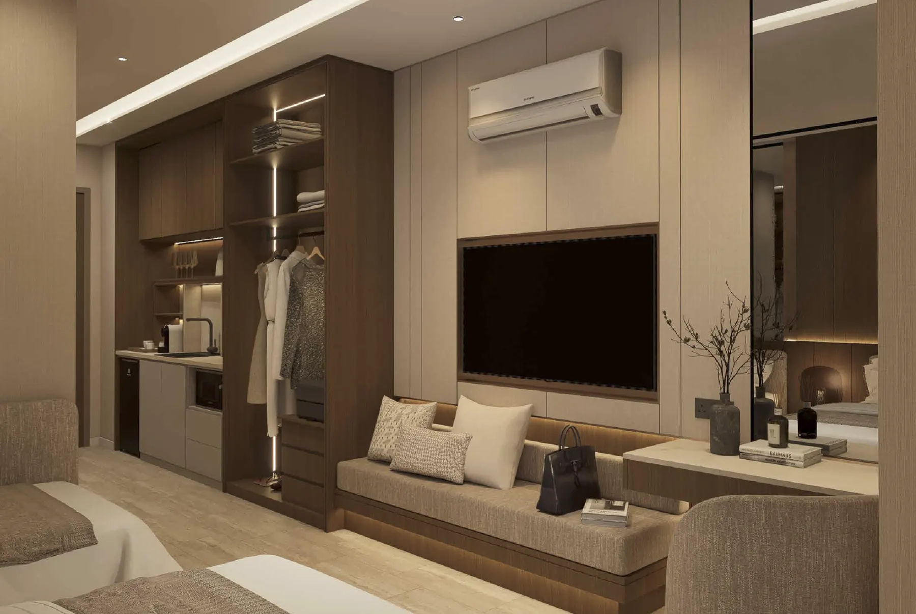 Studio living interior concept
