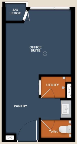 Type A 323 sq ft office suite plan